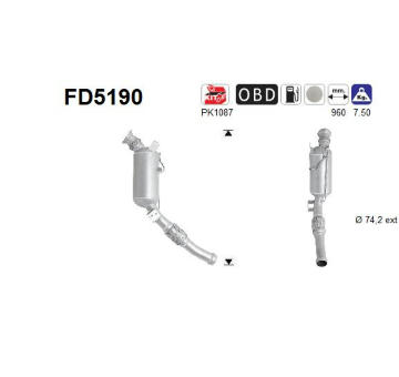 Filtr pevnych castic, vyfukovy system AS FD5190