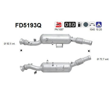 Filtr pevnych castic, vyfukovy system AS FD5193Q