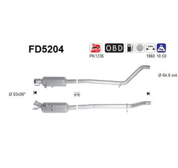 Filtr pevnych castic, vyfukovy system AS FD5204