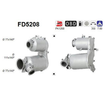 Filtr pevnych castic, vyfukovy system AS FD5208