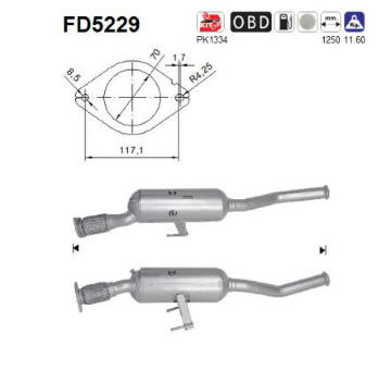 Filtr pevnych castic, vyfukovy system AS FD5229