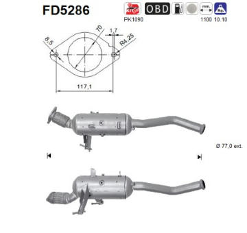 Filtr pevnych castic, vyfukovy system AS FD5286