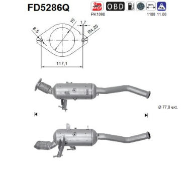 Filtr pevnych castic, vyfukovy system AS FD5286Q
