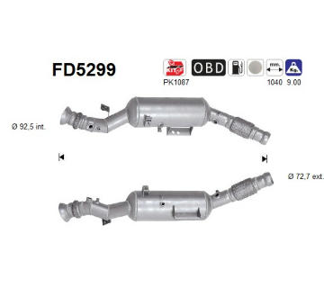 Filtr pevnych castic, vyfukovy system AS FD5299
