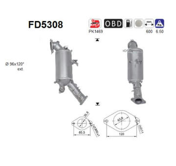 Filtr pevnych castic, vyfukovy system AS FD5308