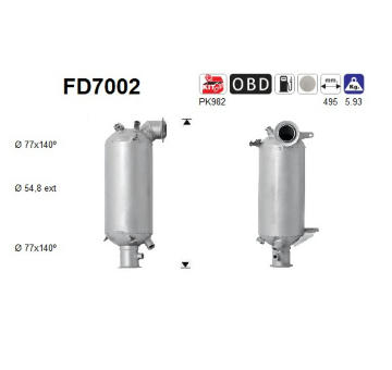 Filtr pevnych castic, vyfukovy system AS FD7002
