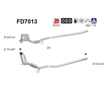 Filtr pevnych castic, vyfukovy system AS FD7013
