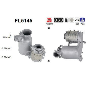 Filtr pevnych castic, vyfukovy system AS FL5145