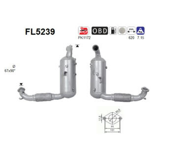 Filtr pevnych castic, vyfukovy system AS FL5239