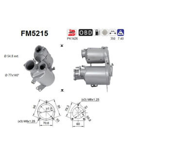 Filtr pevnych castic, vyfukovy system AS FM5215