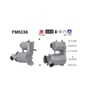 Filtr pevnych castic, vyfukovy system AS FM5336