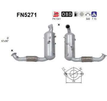 Filtr pevnych castic, vyfukovy system AS FN5271