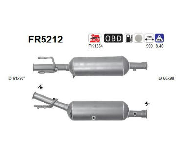 Filtr pevnych castic, vyfukovy system AS FR5212