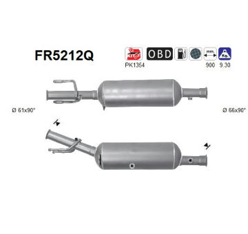Filtr pevnych castic, vyfukovy system AS FR5212Q