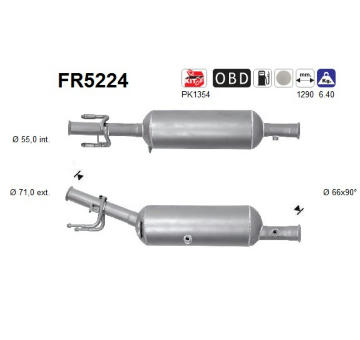 Filtr pevnych castic, vyfukovy system AS FR5224