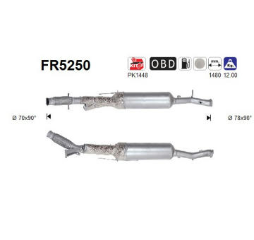 Filtr pevnych castic, vyfukovy system AS FR5250