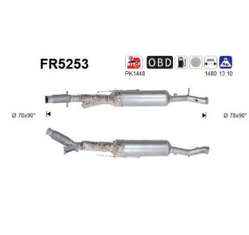 Filtr pevnych castic, vyfukovy system AS FR5253