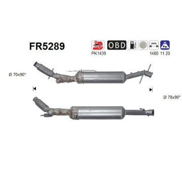 Filtr pevnych castic, vyfukovy system AS FR5289