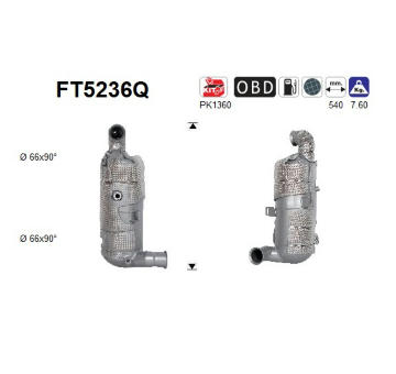 Filtr pevnych castic, vyfukovy system AS FT5236Q