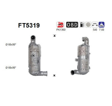 Filtr pevnych castic, vyfukovy system AS FT5319