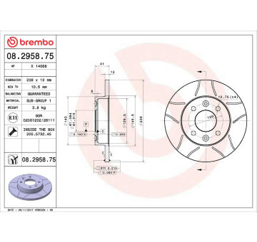 Brzdový kotouč AP X 14068
