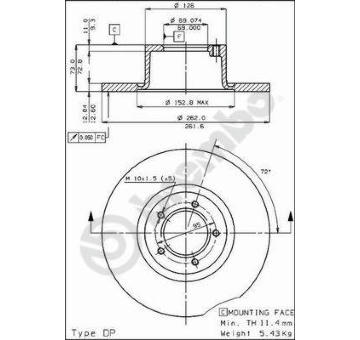 Brzdový kotouč AP 16600