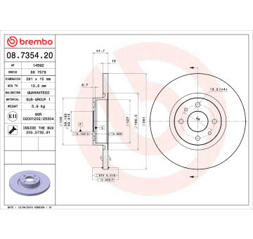 Brzdový kotouč AP 14592