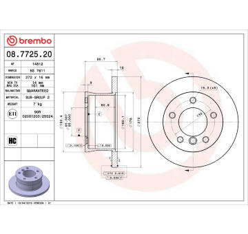 Brzdový kotouč AP 14812