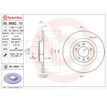 Brzdový kotouč AP 14837