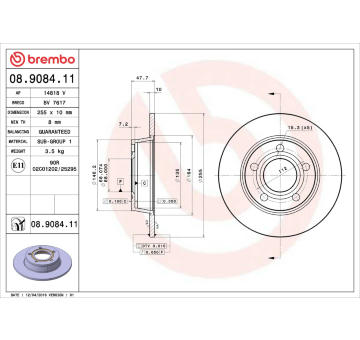 Brzdový kotouč AP 14818 V