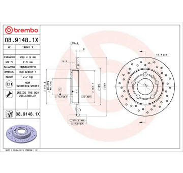 Brzdový kotouč AP 14841 X