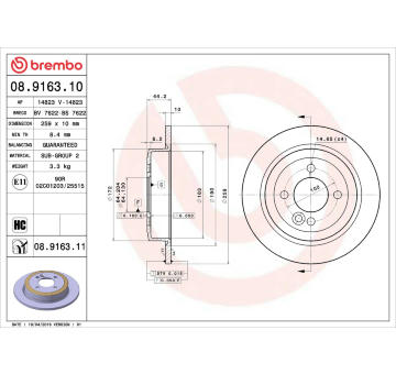 Brzdový kotouč AP 14823 V