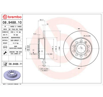 Brzdový kotouč AP 14852 V