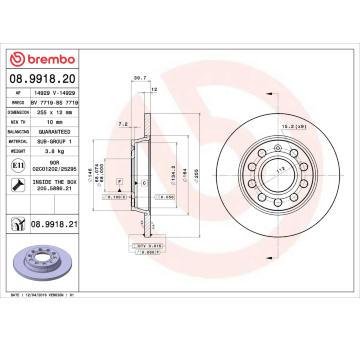 Brzdový kotouč AP 14929 V