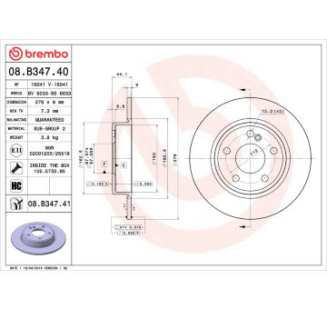 Brzdový kotouč AP 15041 V