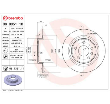 Brzdový kotouč AP 15001 V