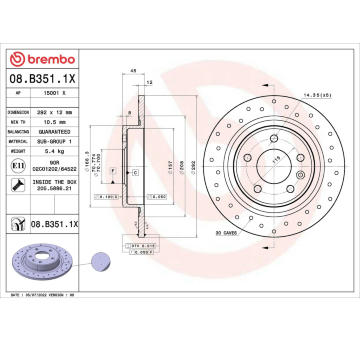 Brzdový kotouč AP 15001 X