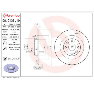 Brzdový kotouč AP 15040
