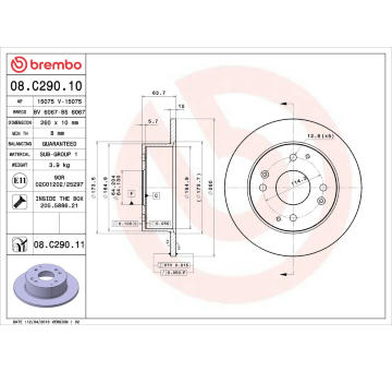 Brzdový kotouč AP 15075 V