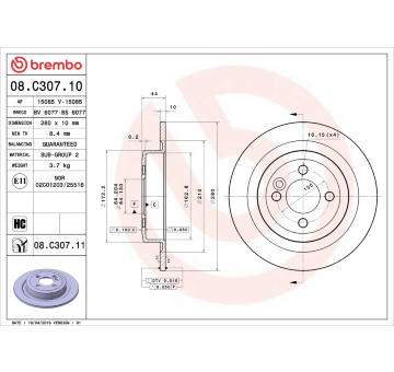 Brzdový kotouč AP 15085 V
