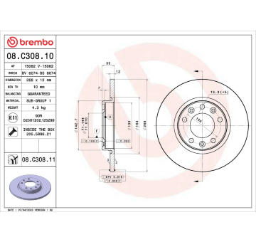 Brzdový kotouč AP 15082 V