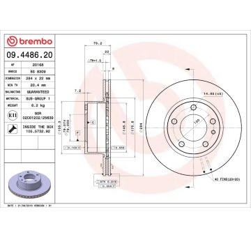 Brzdový kotouč AP 20168