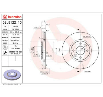 Brzdový kotouč AP 24225