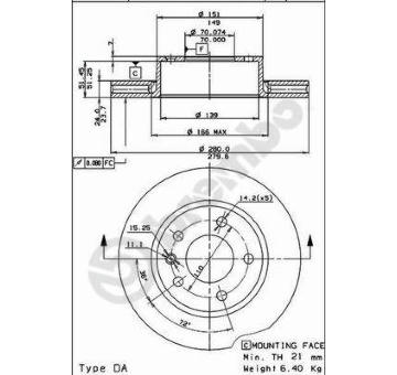 Brzdový kotouč AP 24248