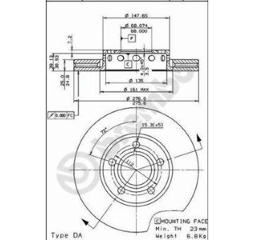 Brzdový kotouč AP 24448