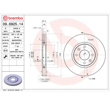 Brzdový kotouč AP 24649 E