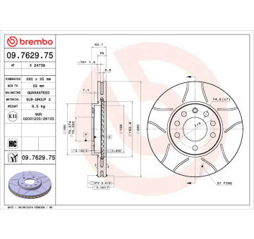 Brzdový kotouč AP X 24739