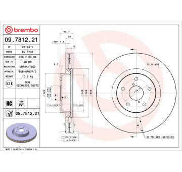 Brzdový kotouč AP 25124 V