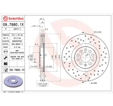Brzdový kotouč AP 22015 X