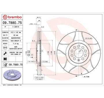 Brzdový kotouč AP X 22015